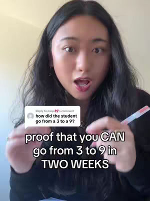 A young woman with dark hair and an open mouth, holding what appears to be a pen. She is in a medium shot, and below her is a text overlay with the video's title.