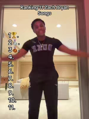A person stands facing the camera with arms outstretched. Text at the top highlights a ranking based on Zach Bryan music. In the left part of the picture are the top 3 prize icons.