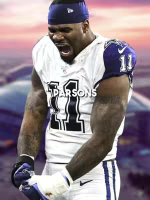 A football player in a white and blue uniform is captured mid-yell, likely in an emotional moment during a game. The player's mouth is wide open, and the word 'PARSONS' is overlaid in white text across the image. The background is blurred, suggesting a stadium setting. The overall composition is action-oriented and dynamic, with a focus on the player's intensity.