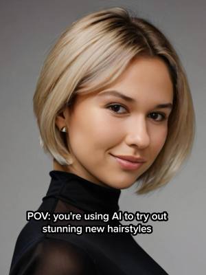 A woman with short, blonde hair is smiling, with text on the bottom of the image.