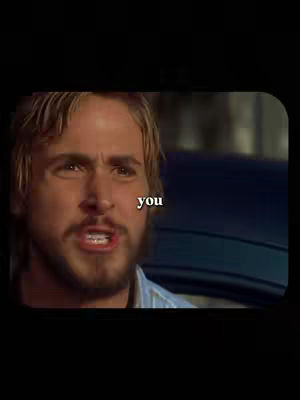 A screenshot from the movie 'The Notebook', featuring Ryan Gosling looking directly at the camera with a concerned expression. The word 'you' is overlaid on the image in white text.