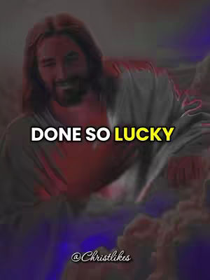The cover image shows a man with long hair, smiling and looking into the side with a blurred background and a text overlay that says "DONE SO LUCKY".