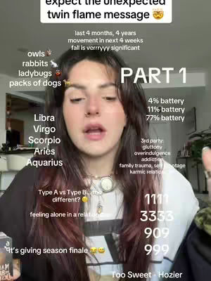 The cover image shows a woman in a selfie-style video. She has dark hair and is positioned in the center, looking directly at the camera with an open mouth as if speaking. Text overlays are scattered around her, with bullet points listing details about the video content. The overall composition suggests a personal and informative video.