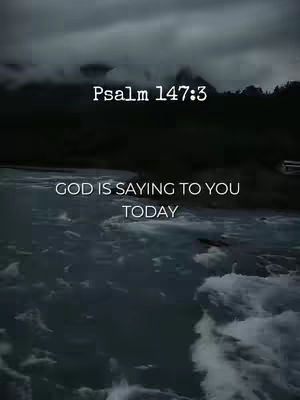 The image shows a dark, moody landscape of a body of water, possibly a river or lake, with a mountainous backdrop. The sky is cloudy and overcast, with the text overlayed. The overall color palette is dark and muted, creating a solemn atmosphere.