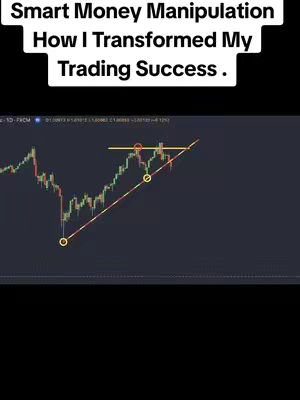 The cover image displays a dark background with a financial chart superimposed. Above the chart, there is bold white text. The chart itself shows green and red candlestick data, with yellow circles and lines highlighting specific points and a red line forming an ascending trend. The overall layout is a mix of text and visual representation of stock data, common in financial-themed content.