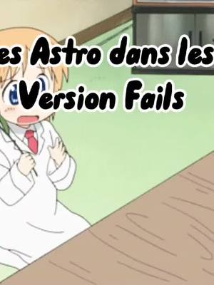 An animated image from an anime series, featuring a young character in a lab coat looking surprised. Text is overlayed across the image.