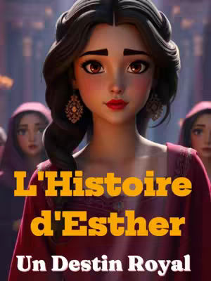 A digitally rendered image depicting a young woman as the central figure. She has dark hair styled in an elegant updo, and she is wearing large, ornate earrings and red lipstick. The text overlays are positioned at the bottom of the image with the upper text in an orange box and the lower text in a white box.