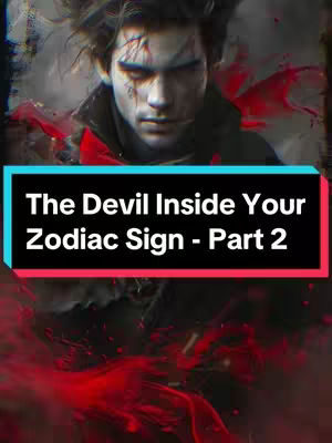 The cover image features a stylized, cinematic portrait likely generated by AI. A male figure with dark hair and intense eyes dominates the frame. Scars are visible on his face, suggesting a conflict. The background is a blend of smoky grey and red hues, adding to the dramatic effect. Across the center, a text banner features the video title.