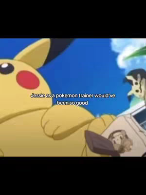 The cover image shows a scene from the Pokemon anime. Pikachu, the yellow electric mouse Pokemon, is prominently featured in the foreground. In the background is Jessie from Team Rocket, there is also some text overlayed on the image.