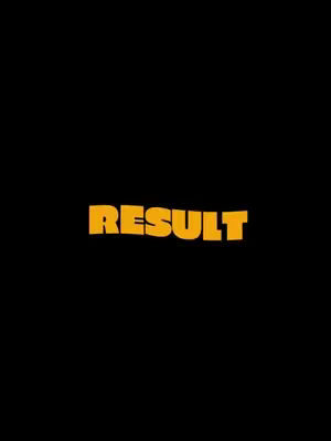 The cover image is a minimalist design dominated by a black background. Centered on the image is the word "RESULT" in a bold, blocky font, colored in a bright, mustard-yellow hue. The text is slightly tilted, adding a subtle dynamic feel to the otherwise simple composition.