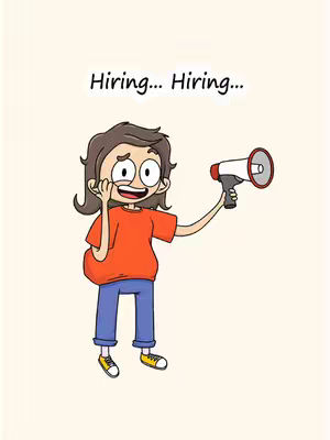 An illustrated image featuring a cartoon character holding a megaphone. The character is smiling with a surprised expression. The background is plain white, with text overlayed at the top.
