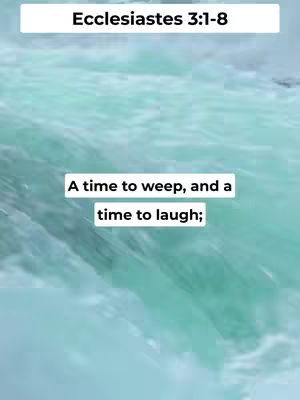 The cover image features a light blue, wavy background, likely representing water. Text overlays in white rectangular boxes provide quotes from Ecclesiastes.