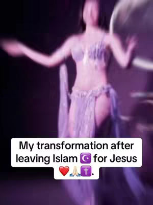 The cover image shows a woman dancing, slightly blurred, with a purple backdrop. The image is framed vertically. A white rectangle at the bottom contains the hook text and emojis.