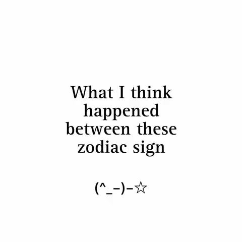 A black and white image dominated by text, centrally aligned, expressing a question related to zodiac signs. White background.