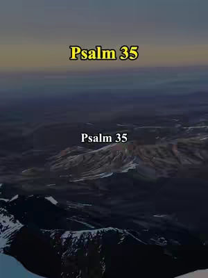 The cover image shows a landscape with mountains and a gradient sky. Two instances of the text 'Psalm 35' are overlaid on the image.