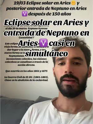 A selfie-style shot featuring a man in the foreground with text overlays. The man has a beard and is looking towards the camera. The background is softly blurred. The text overlays include astrological information related to Aries and Neptune.