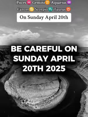 A grayscale image of a landscape, possibly a canyon, with a river flowing through it. The image is composed to emphasize the curves of the land and water from a high angle. Text overlays are present, with the central focus being a warning about a specific date.