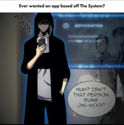 The image is an anime-style illustration featuring a dark-haired character in a hooded jacket, holding a smartphone. The character is set against a background with a digital interface displaying text notifications. The overall composition is a blend of anime art and information display.