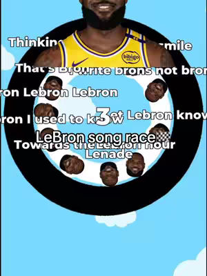 The cover image features a stylized design incorporating a portrait of LeBron James. James's upper body is visible, with text overlays arranged around a clock-like circular design. The background is light blue. The overall composition gives a multimedia effect, suggesting a blend of content.