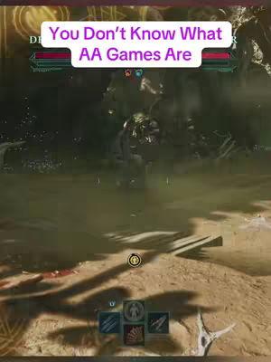 The cover image shows a screenshot from a video game. The game environment features a murky water area with a figure engaged in combat. Text overlays at the top, and there are game UI elements at the bottom.