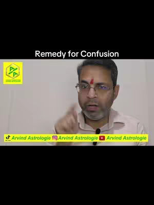 A man in glasses and a red dot on his forehead is speaking. Text at the top says 'Remedy for Confusion'. There are informational banners at the bottom. The background is a light neutral color.