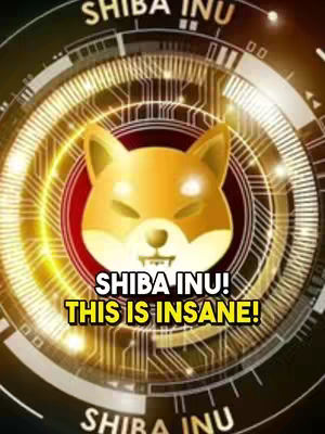 The cover image features a stylized Shiba Inu dog emblem at the center, set against a backdrop of digital circuit-like patterns in shades of gold and black. The text "SHIBA INU! THIS IS INSANE!" is prominently displayed in a bold, yellow font with a black outline.