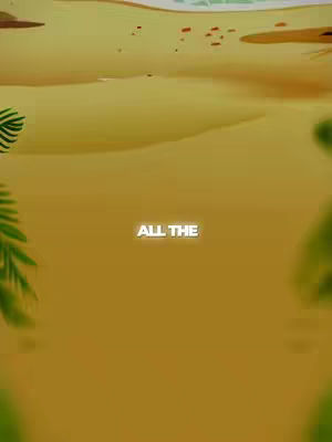 The cover image features a sandy landscape with a blurred foreground suggesting foliage, possibly palm leaves, along the edges of the frame. The dominant colors are warm, earthy tones of yellow and brown. The text overlay reads 'ALL THE'.