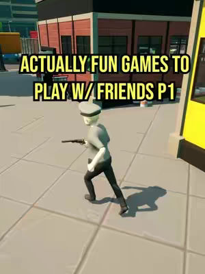 A cover image presents a low-poly 3D rendered scene. A figure in a police officer's uniform, complete with a hat, light grey shirt, black slacks, and black boots, is captured mid-stride. The figure is holding a gun  and walking on a light grey surface. Behind it there is a building with a brick facade, while the upper portion of the background is blurred. The primary colors are earthy tones from architecture and blue from skies, giving a 3D rendered feel.