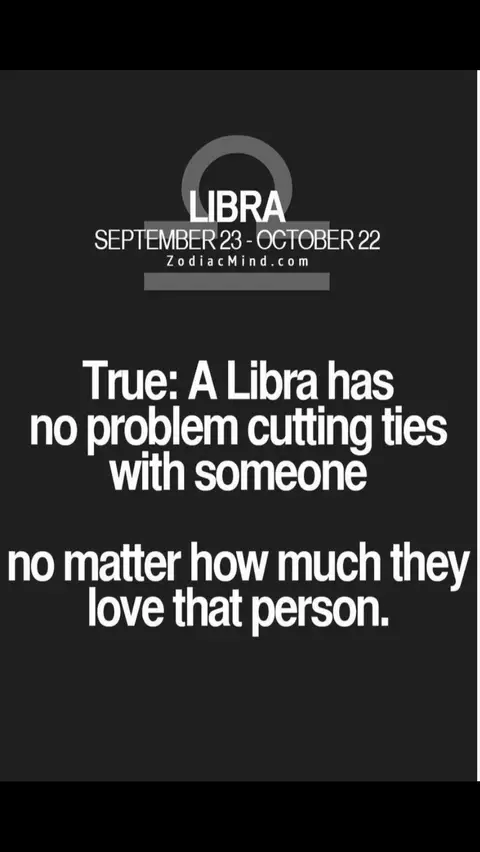 A graphic with a dark grey background that contains text about the Libra zodiac sign. At the top of the graphic, the word “LIBRA” is centered above the dates “SEPTEMBER 23 - OCTOBER 22”. Below is text regarding Libra.