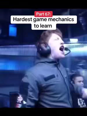 The cover image shows a man with a headset, appearing to be in a gaming or streaming setup. He is mid-sentence with his mouth open. Overlayed text at the top of the image reads 'Part 67: Hardest game mechanics to learn'.