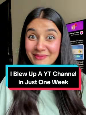 A young woman with dark hair and expressive eyes looks directly at the camera with a surprised expression. She is wearing a light green top. The background includes a beige wall and a television displaying a brightly colored screen. A colored rectangle at the bottom has a white bold text overlay.