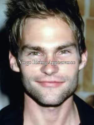 Close-up shot of a man with brown hair and a light beard. The text 'Virgo Rising Appearance' is overlaid on the image.