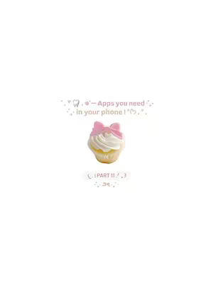 A white background with a cupcake in the middle and text overlays in a cute, feminine font.