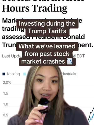 A light-skinned woman with long, light-brown hair is speaking into a microphone with a serious expression. Above her head, overlapping with a news report, are overlays of text. The background behind her includes a chart with some graphs that are partially visible. The overall composition is a tight shot, with the woman centered within the frame.