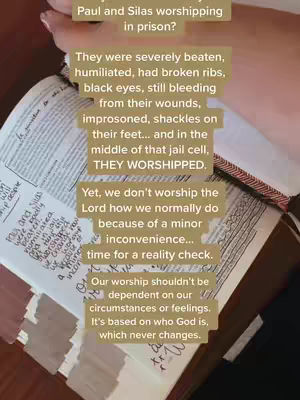The image shows an open book with handwritten notes and overlaid text. The book pages are full of text with some areas highlighted. The main color palette is dominated by the book's beige pages and the pinky-beige text overlays.