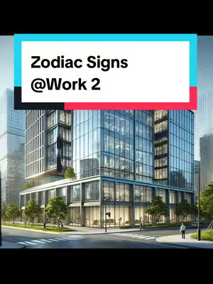 An image of a tall, modern office building with a glass facade, set against a clear blue sky. The building features a rectangular white and turquoise text overlay at the top.