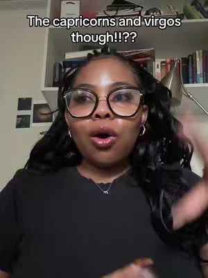 A woman with dark curly hair and glasses is in front of shelves filled with books. The hook shows a statement overlayed on the image.