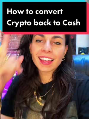 A woman with long dark hair and a black top is smiling at the camera. There is text in a black and red rectangle at the top of the image. She is gesturing with her hand.