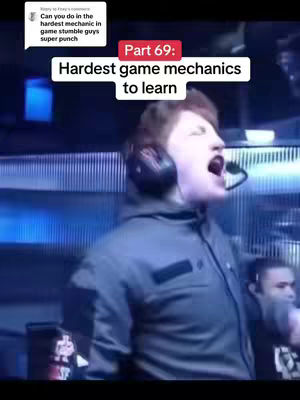 The cover image shows a man, likely a streamer or gamer, enthusiastically reacting with an open mouth and eyes wide. A headset is on his head and a microphone is near his mouth. The background is dark with some blurry lights. There are text overlays in the upper corners and the center displaying the video's title and relevant information.