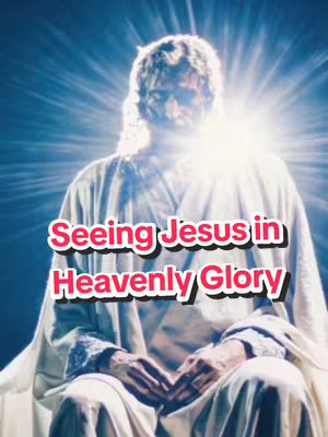 The image shows a depiction of Jesus, seated and radiating light, with the text overlayed in a colorful, stylized font.