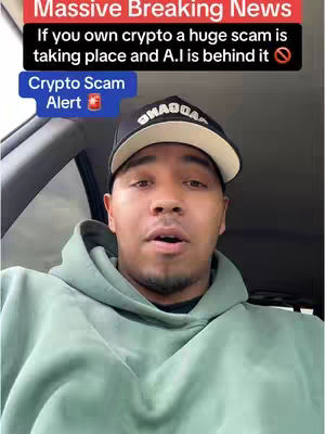 A man is shown in the frame, wearing a black baseball cap, and a green hoodie in a car setting. Overlay text is displayed in red and blue boxes.