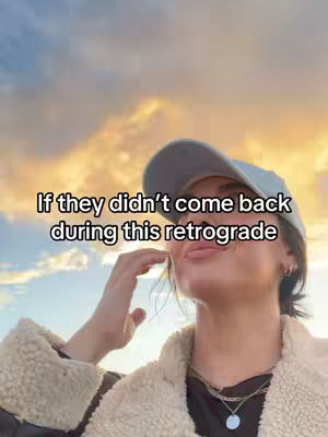 A woman in a cap and a fuzzy jacket looks up towards a sunset sky. Text is layered over the image; the woman is the focus.