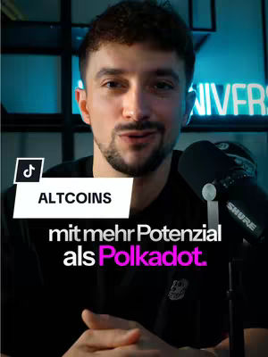 The cover image features a man in a dark shirt, facing the camera. He has short, dark hair and a neatly trimmed beard. The background is a blurred setting with neon blue lights, and a portion of a microphone is visible. The text overlay features 'ALTCOINS' in a white rectangle, and more text below.