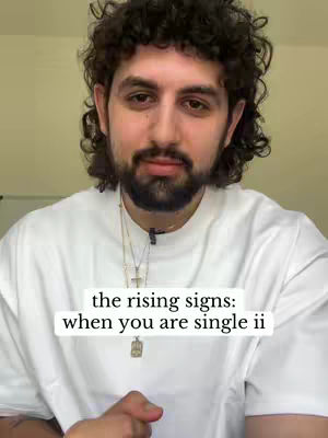 The cover image is a medium shot of a man with dark, curly hair and a beard, wearing a white t-shirt. He has a neutral expression and is looking slightly towards the camera. Text overlays are present. The background is a plain wall.