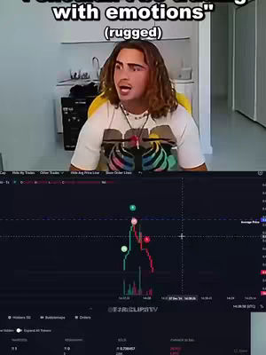 The cover image shows a man reacting to something while looking at trading charts. At the top, overlaid text is displayed.