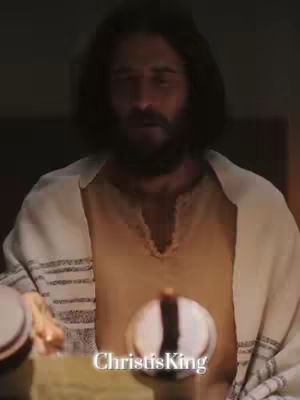 The cover image features a man with a beard, long dark hair, wearing a light-colored tunic and over-garment. He is centered in the frame with a bright object in front and a dark background. The text overlay at the bottom left states the name of the video creator.