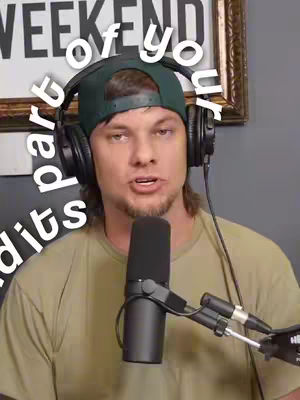 The cover image features a man with a green cap and headphones, speaking into a microphone. Text overlays are positioned near the subject. The background suggests a studio setting.