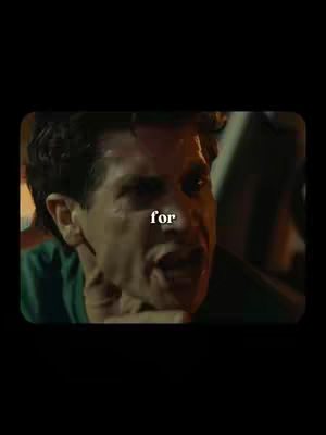 The cover image shows a close-up of a man's face expressing strong emotion. The man is looking off-camera with his mouth slightly open, suggesting he is speaking or reacting to something. The lighting is dim, creating shadows that emphasize his features. The word 'for' is superimposed. The overall composition is cinematic, focusing on emotional intensity.