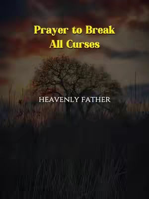 The image features a dark, moody, and atmospheric scene. The upper portion of the image shows a cloudy sky which is lit by a sunset. The main foreground is blurred and dark, possibly a field or grassy area, overlaid with the silhouetted image of a tree. Text overlays in yellow are positioned at the top and middle, providing context to the image.