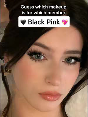 A close-up of a woman's face with makeup, a text overlay provides context.